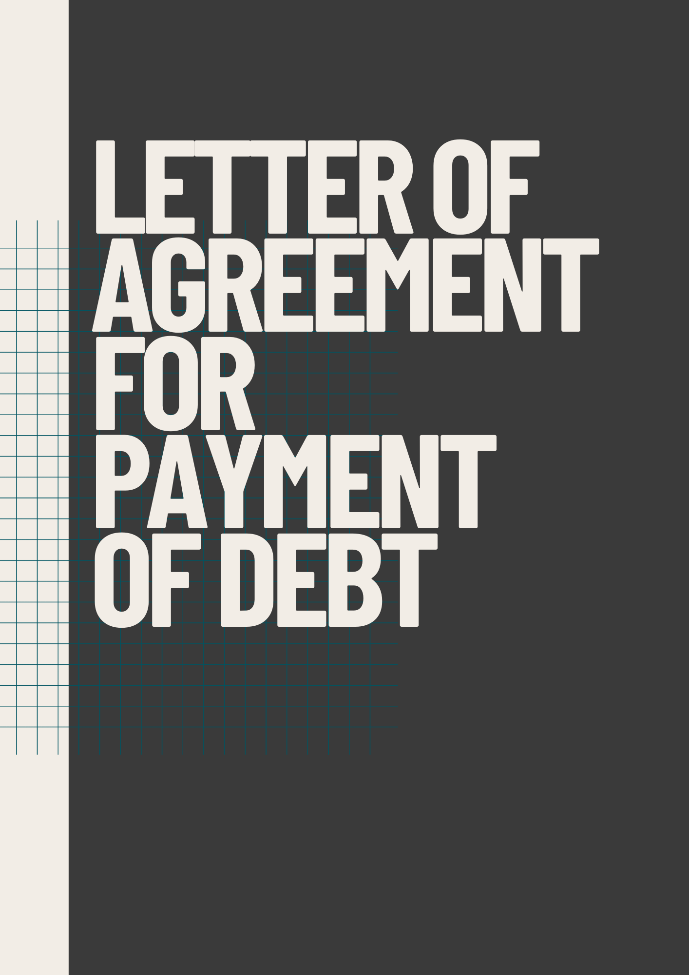 Examples Of Letter Of Agreement For Payment