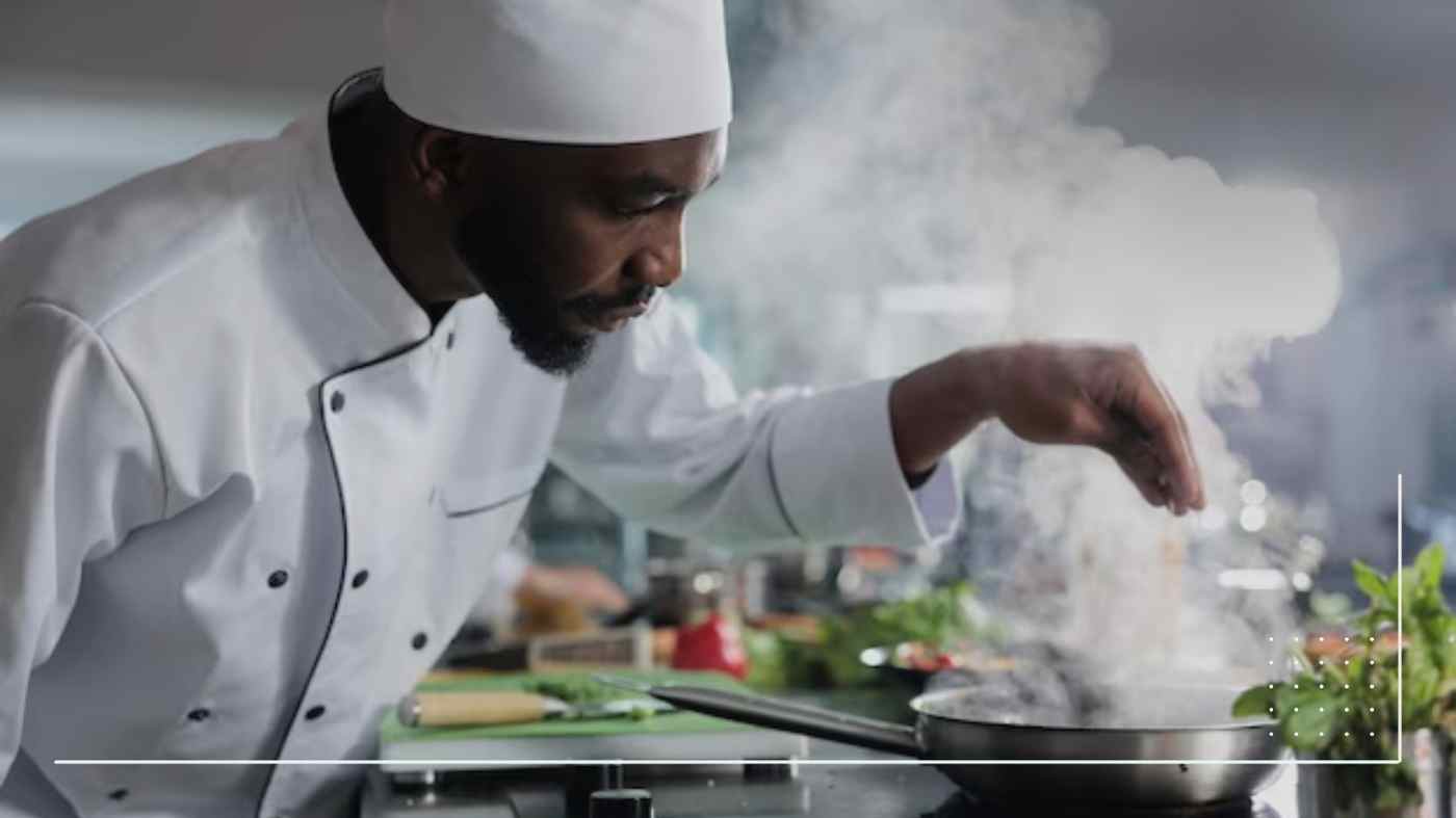 an image showing a chef preparing a meal