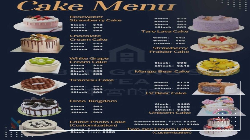 An image of a menu