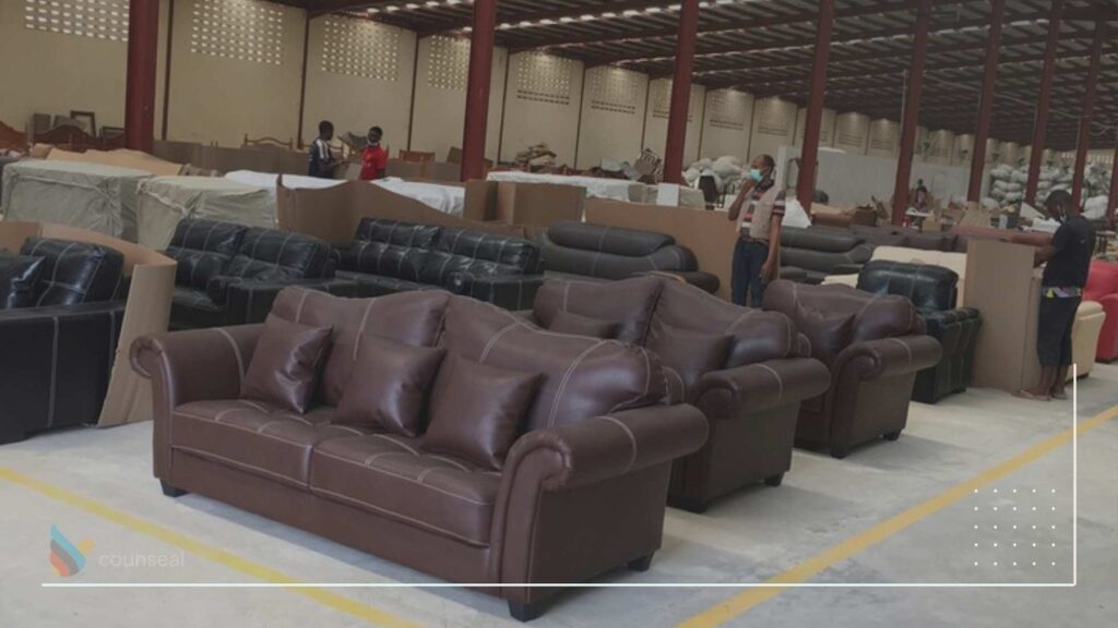 An image depicting a furniture business in Nigeria